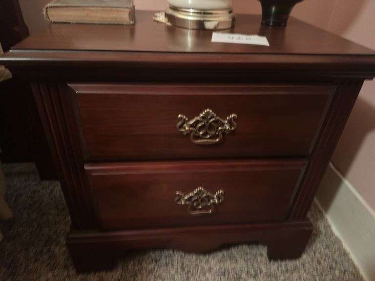 Vintage wooden bedside table