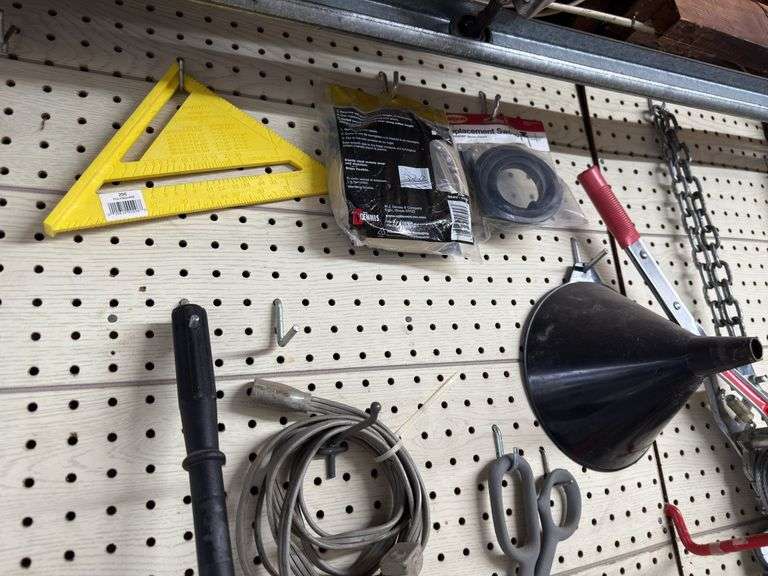 Come A Long, electric drills, pipe, cutter, grommet, tools, and more