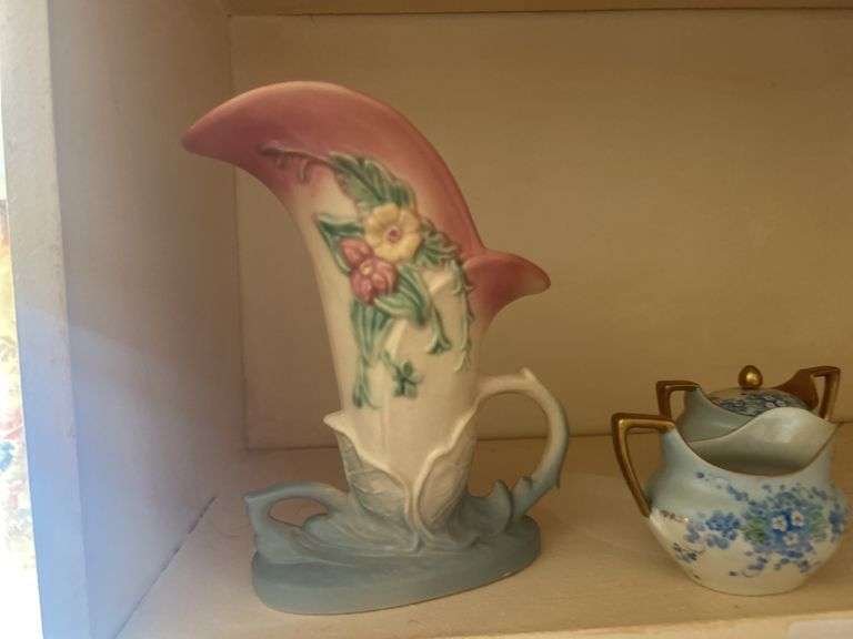Vintage 1950s hull vase and German tea ware
