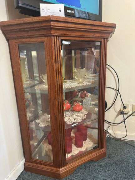 Vintage corner hutch