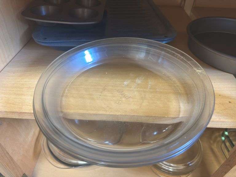 Pyrex pie dishes, bread pans and more