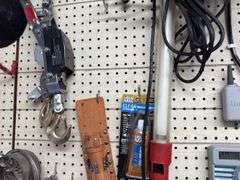 Come A Long, electric drills, pipe, cutter, grommet, tools, and more