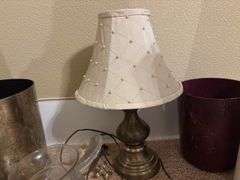 Lamps, trash cans