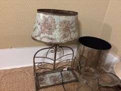 Lamps, trash cans