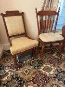 4 wooden accent chairs