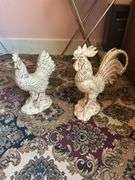 2 Atlantic mold ceramic chickens