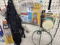 Come A Long, electric drills, pipe, cutter, grommet, tools, and more