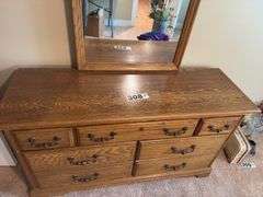 Bedroom dresser with mirror