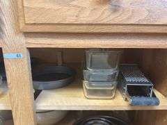 Pyrex pie dishes, bread pans and more