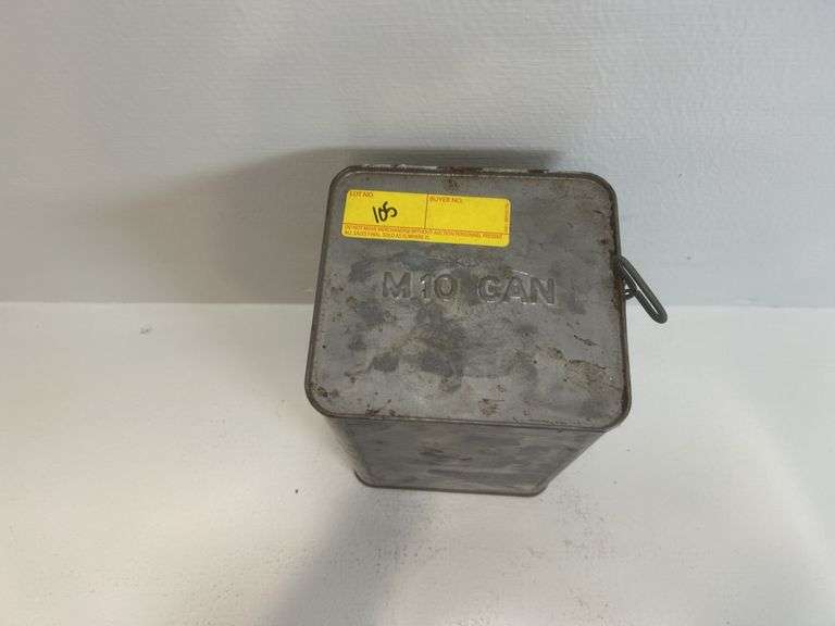 Vintage M10 .30 cal ammunition in can
