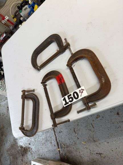 Quantity 4 C clamps, 6 inch