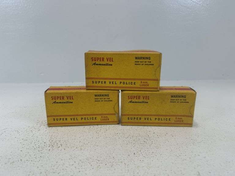 Vintage Super-Vel Police 9mm Luger ammunition