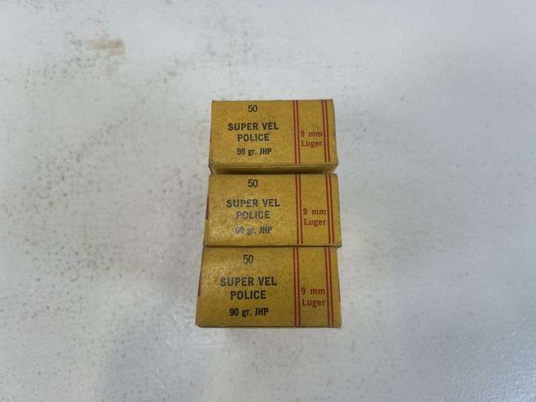 Vintage Super-Vel Police 9mm Luger ammunition