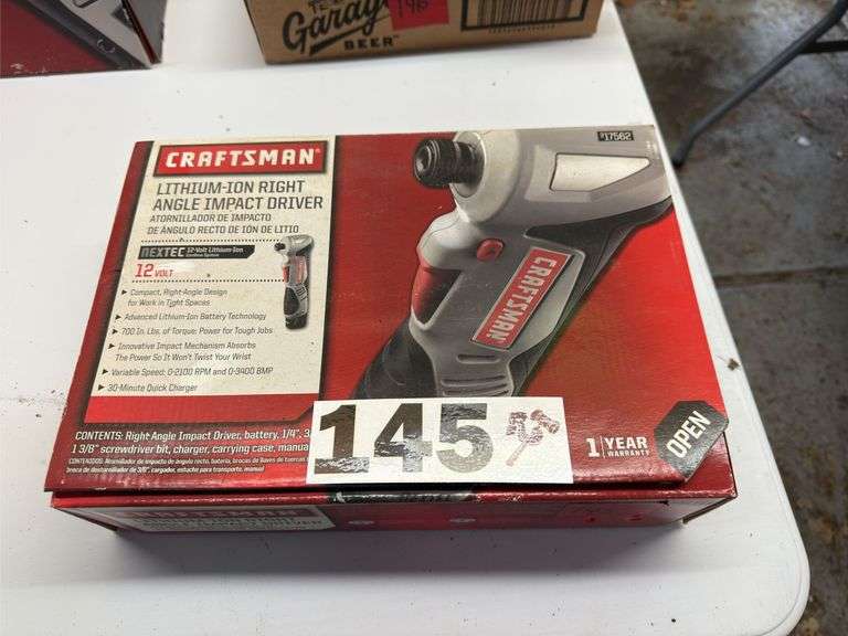 Craftsman lithium ion right angle, impact driver, new inbox.