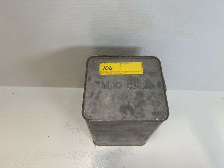 Vintage M10 .30 cal ammunition in can