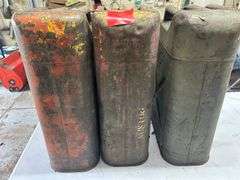 3 5 gallon metal jerry cans