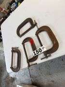 Quantity 4 C clamps, 6 inch