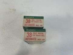 Vintage 38 automatic Colt pistol ammunition