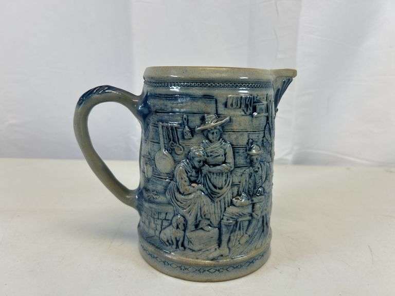 Antique stoneware pitcher ￼