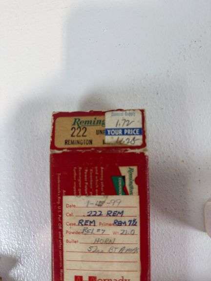 Vintage boxes 222 Remington ammunition