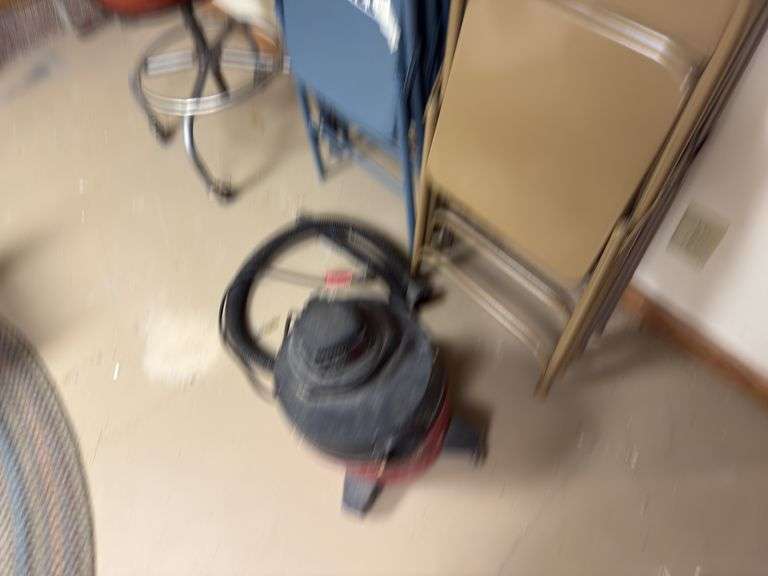 Folding chairs and shop vac