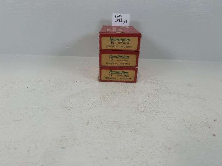 Vintage boxes 35 Remington reloaded ammunition