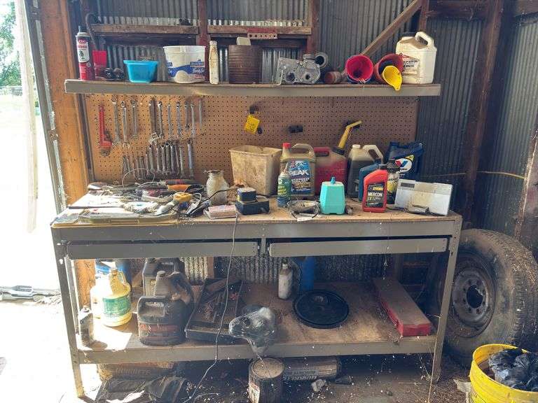 Workbench with tools