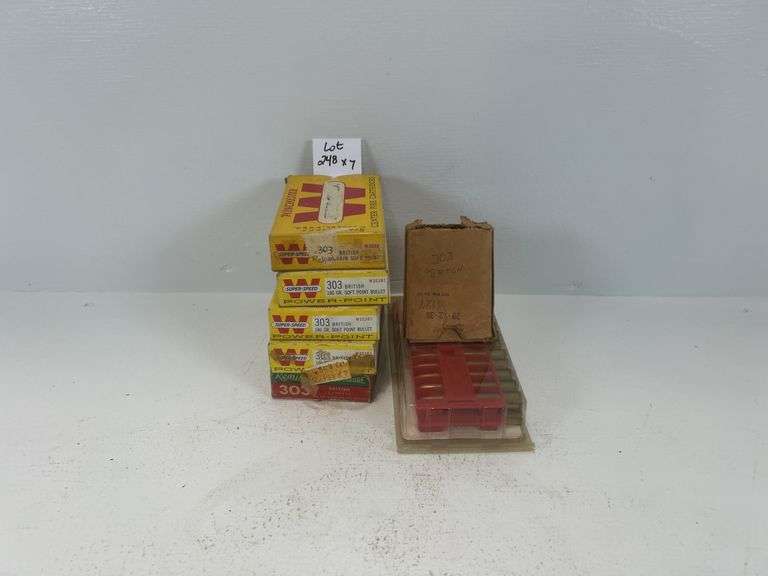 Vintage boxes with 303 British ammunition
