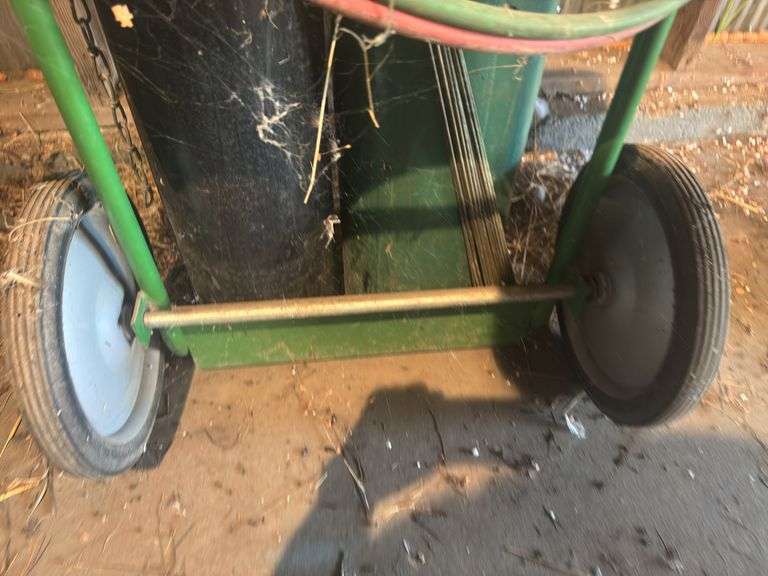Oxy acetylene torch on rolling cart