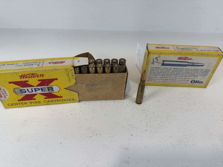 Vintage Western Super X 7mm Mauser ammunition