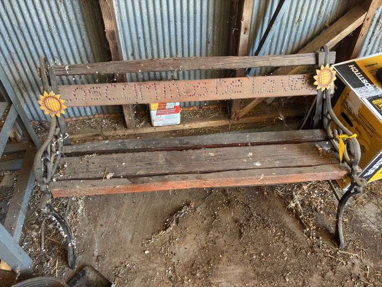 Wrought iron bench