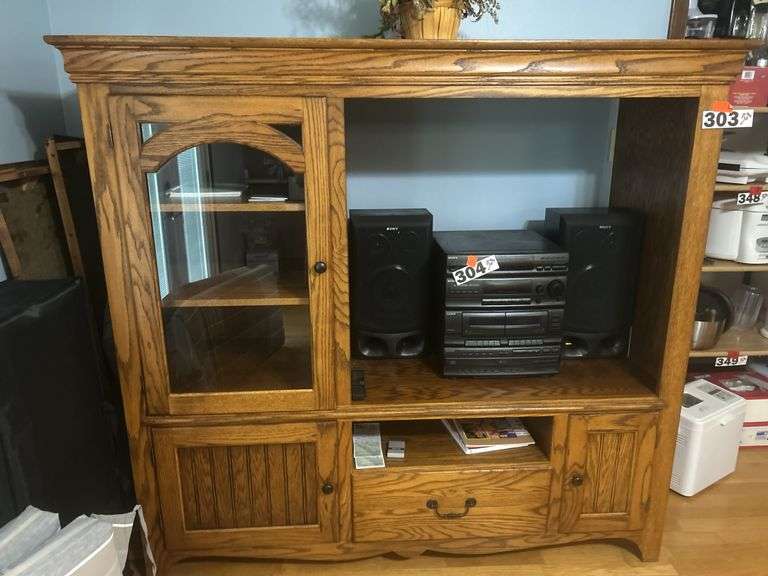 Oak entertainment center