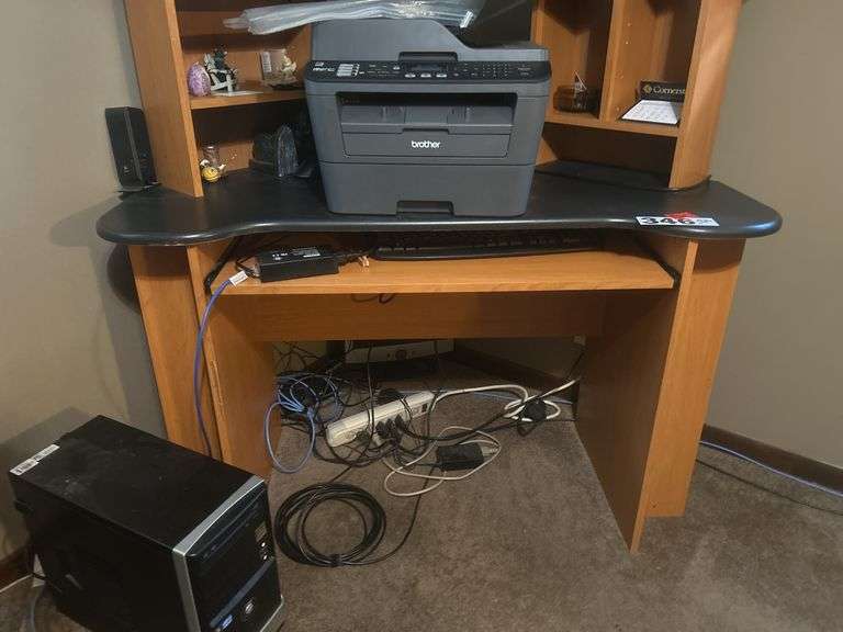 Computer, printer, and computer desk