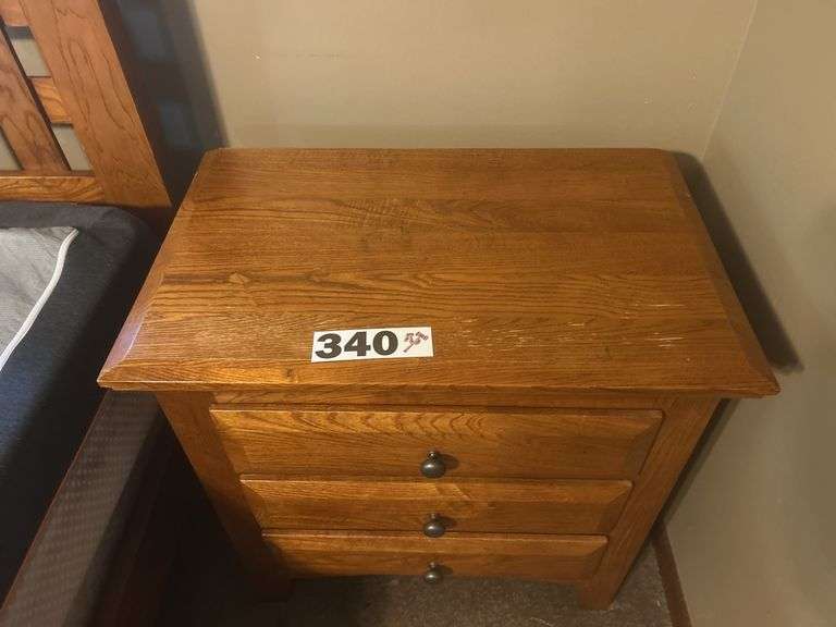 Wooden bedside table
