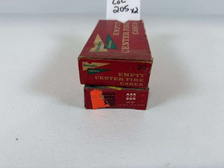Vintage boxes 222 Remington ammunition