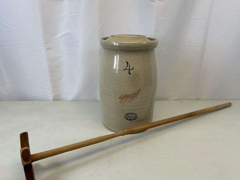 Red Wing #4 butter churn crock