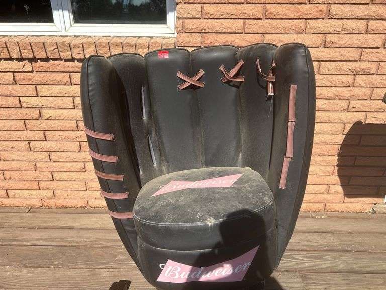 Budweiser baseball glove chair