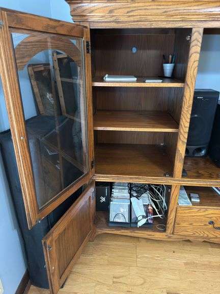 Oak entertainment center