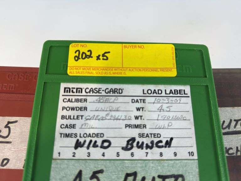 45 Auto reloaded rounds
