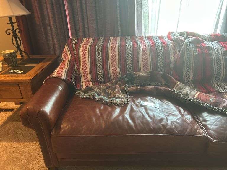 Leather restoration hardware couch