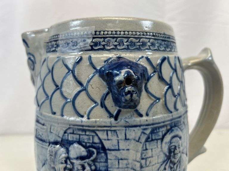 Antique stoneware pitcher