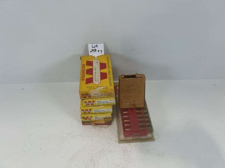 Vintage boxes with 303 British ammunition