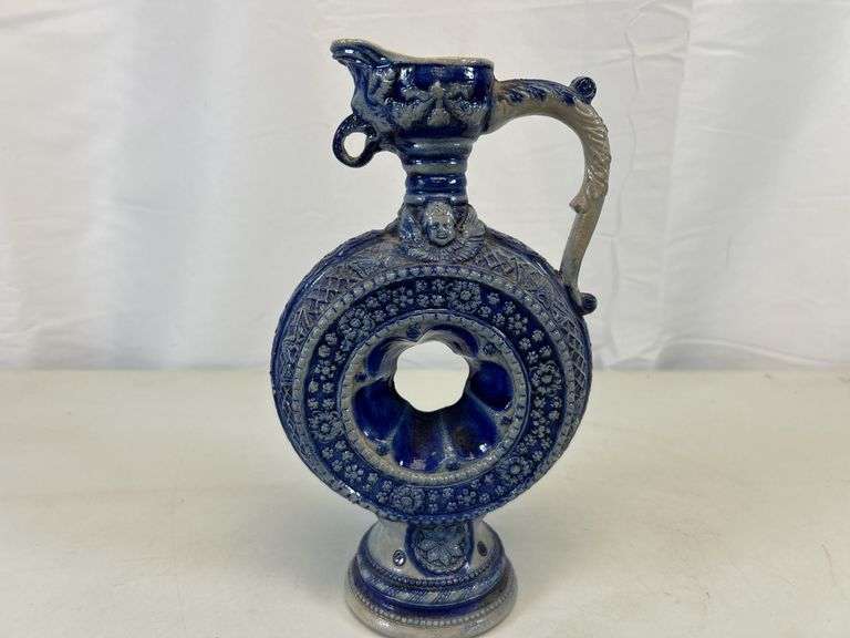 Antique stoneware pitcher/decanter ￼