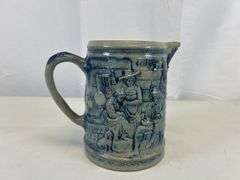Antique stoneware pitcher ￼