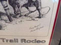 Framed Oregon Trail rodeo prints