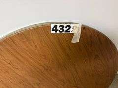 Round folding card table