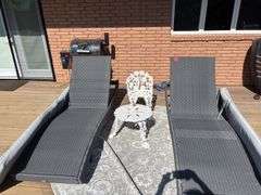 Patio lounge chairs with cushions