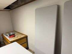 Two plastic folding tables – 6 feet long