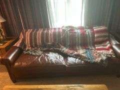 Leather restoration hardware couch