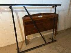 Antique headboard with frame